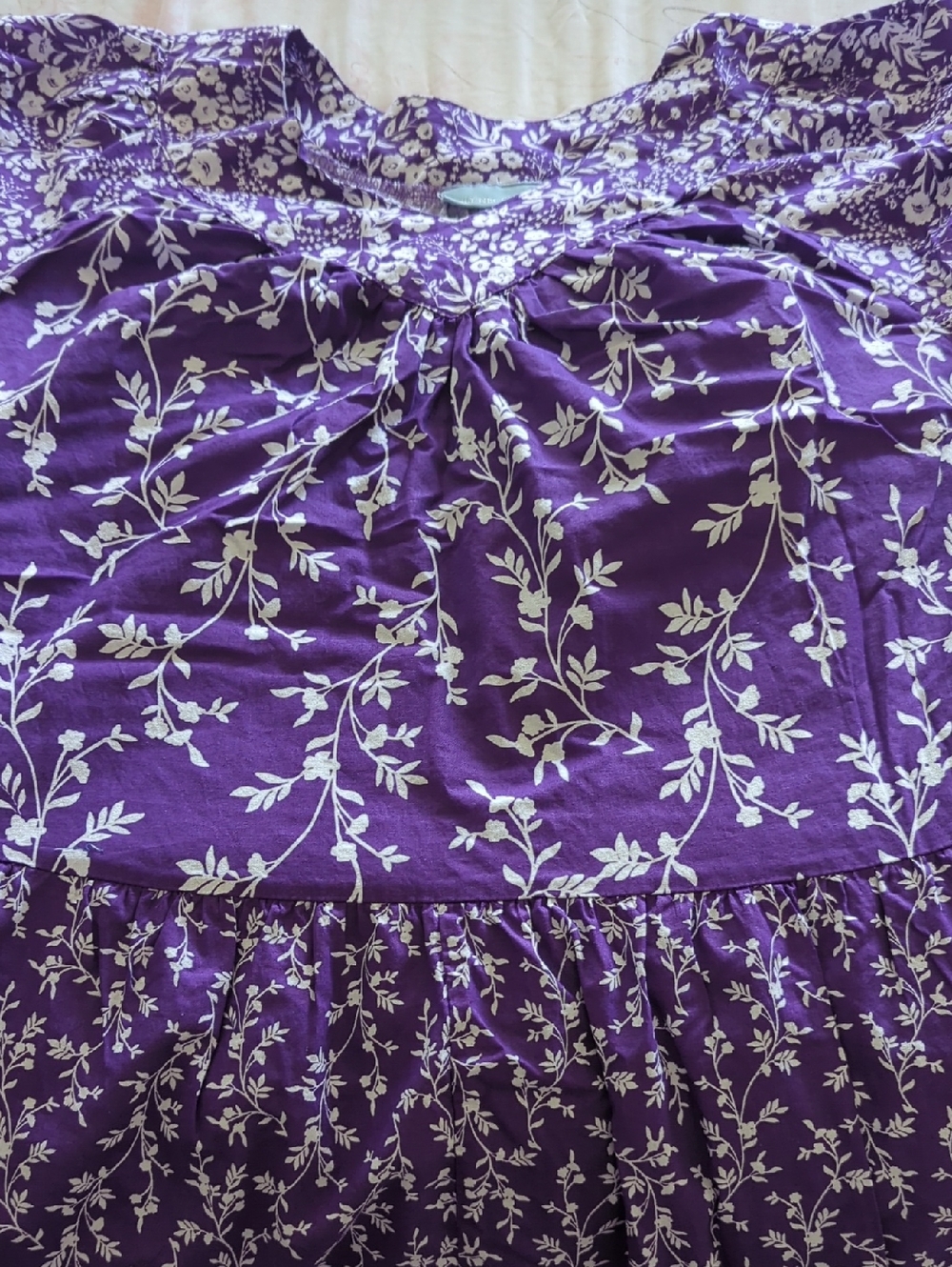 Only Necessities Purple Ladies Floral Dress/Mumu Size 1X 22/24 - Picture 10 of 12